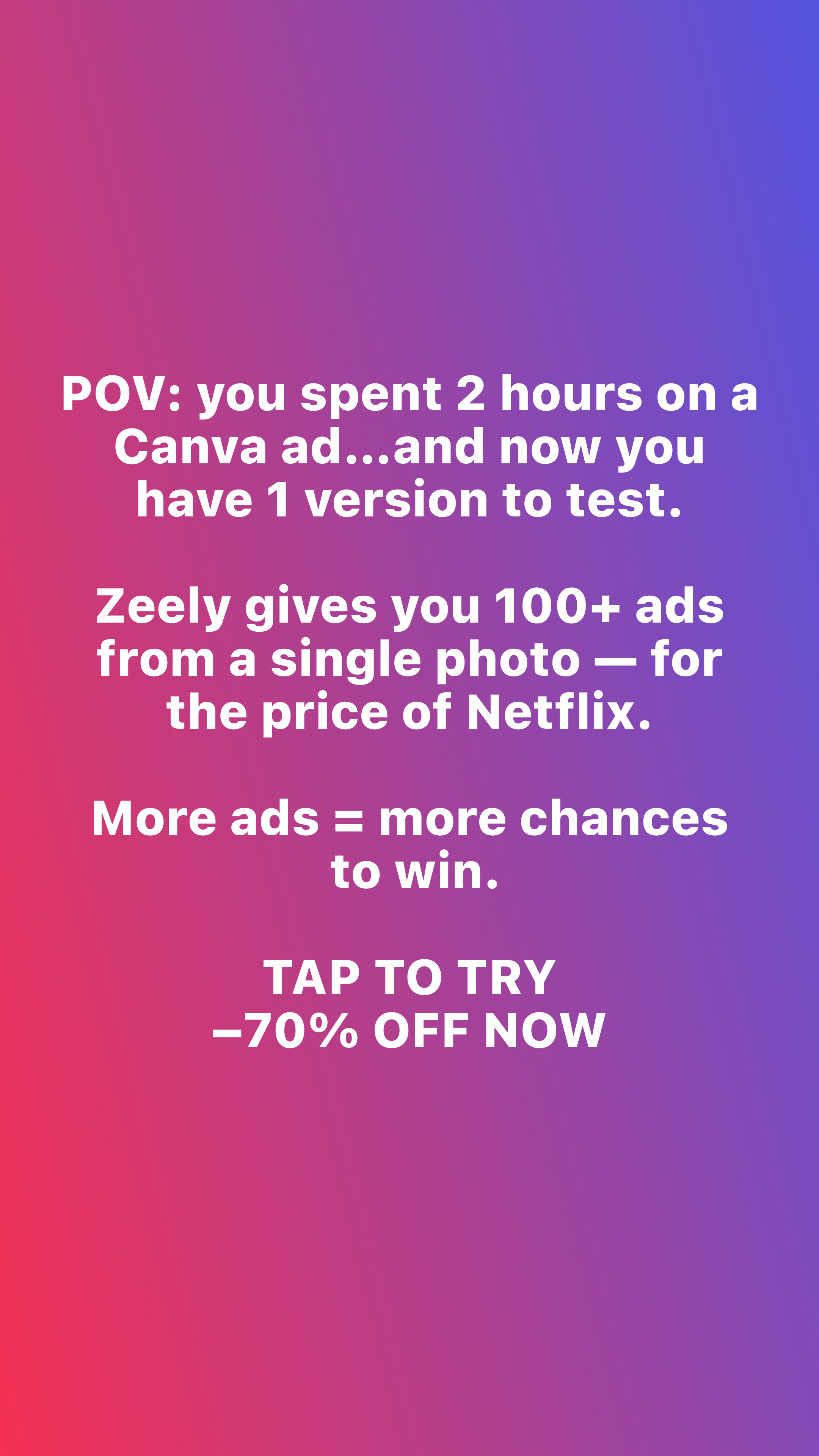 Zeely Facebook ad