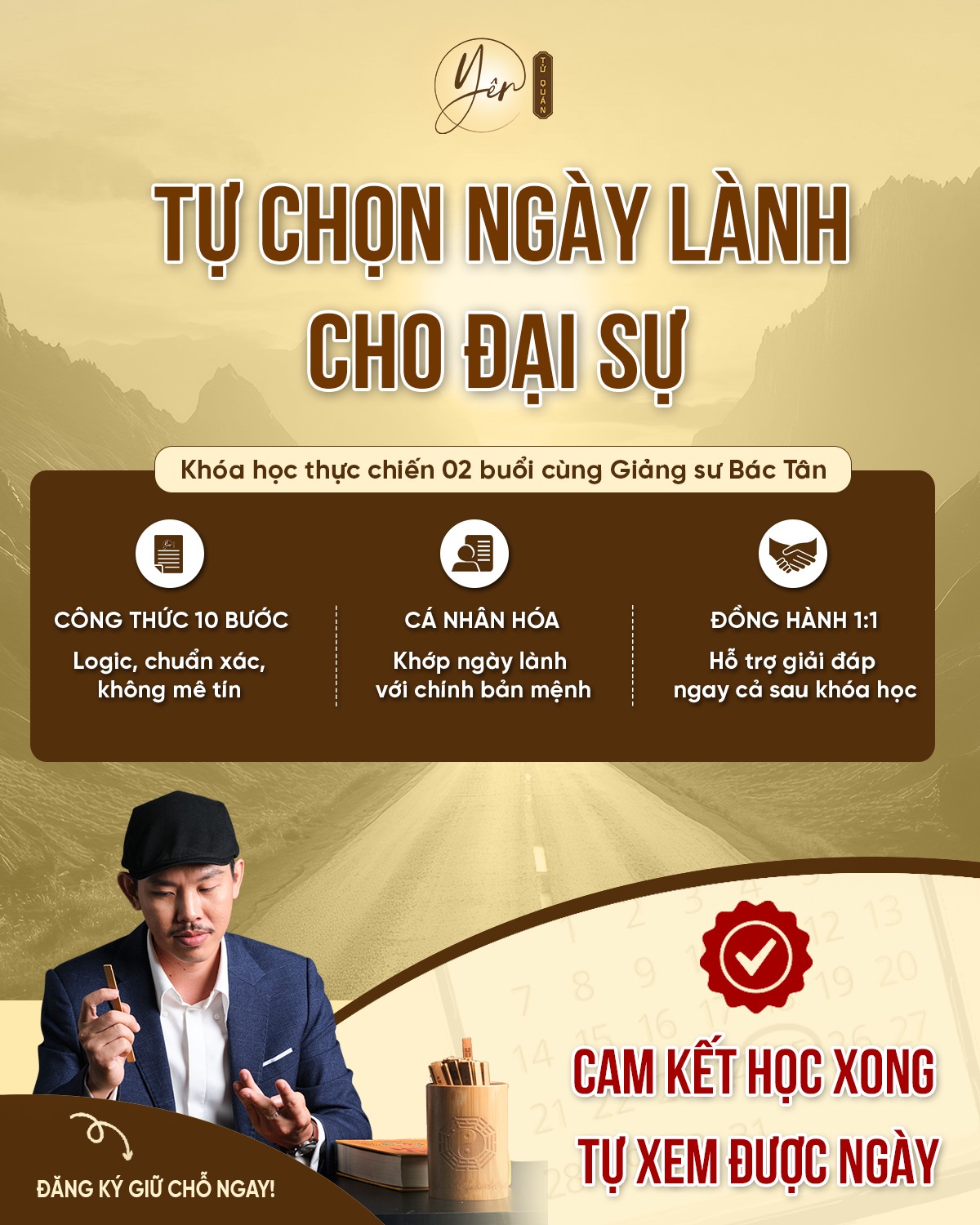 Mệnh Lý Ứng Dụng - Yên Tử Quán Facebook ad: KHÓA HỌC XEM NGÀY DỤNG SỰ