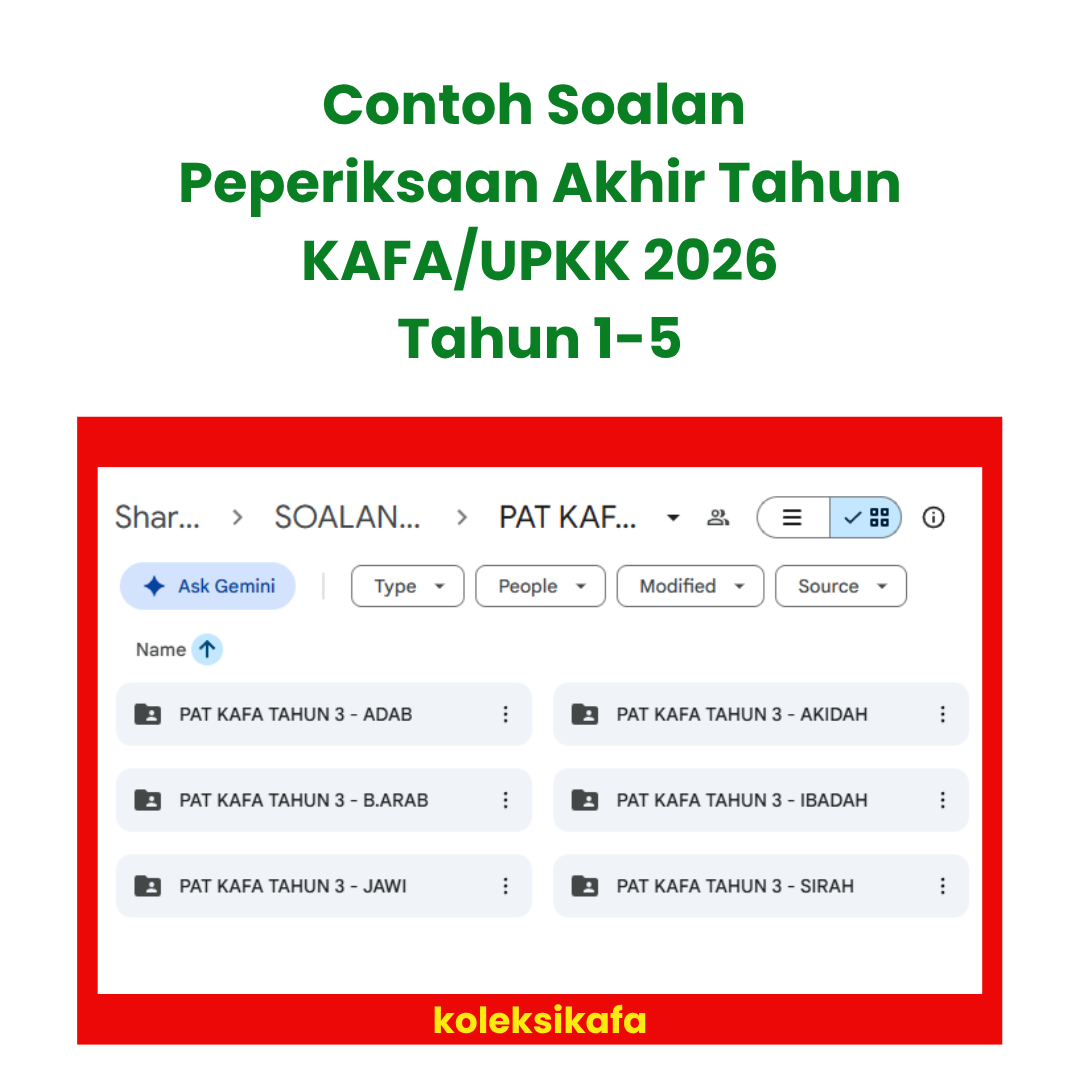 Cemerlang KAFA Facebook ad: 12 Set Soalan KAFA, RM30