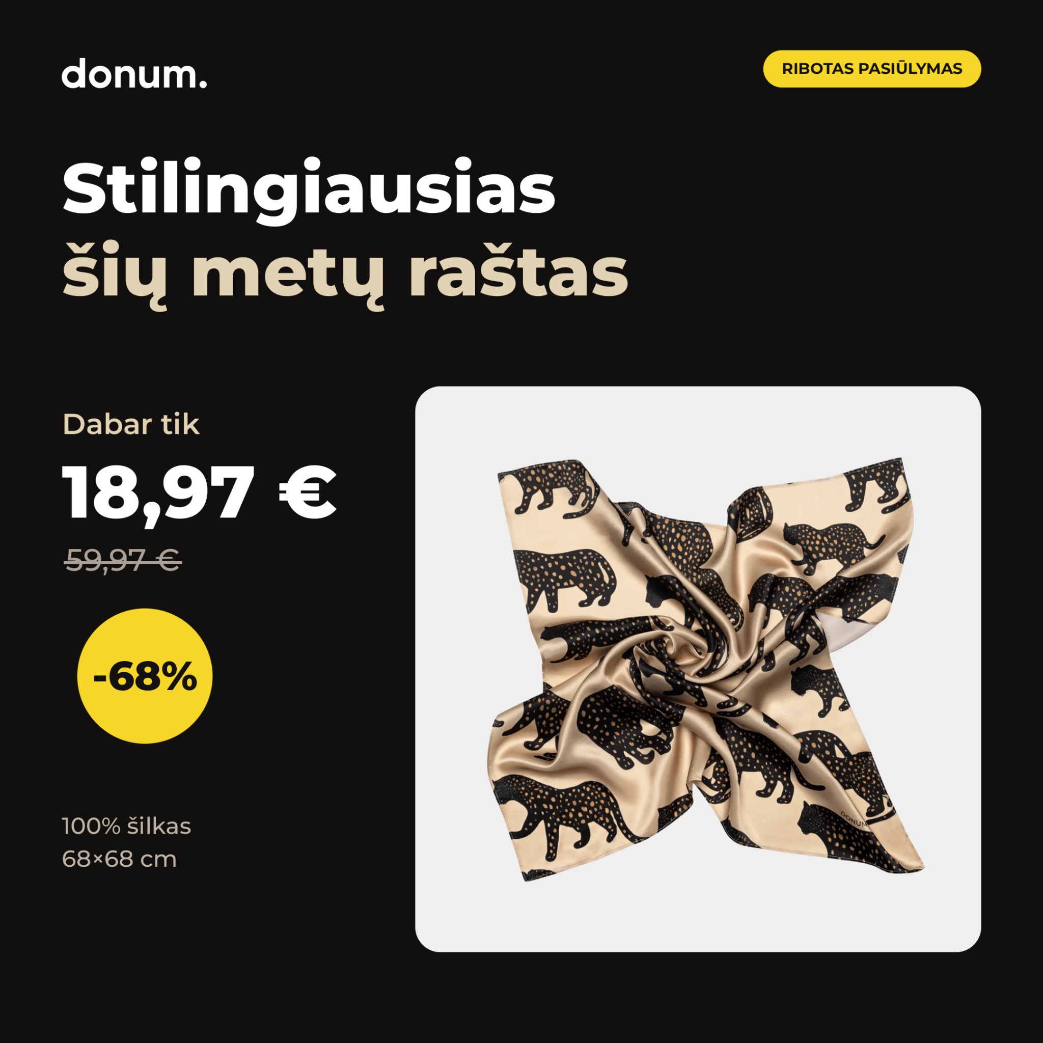 donum. Facebook ad: Animal NO.106, 18,97 €