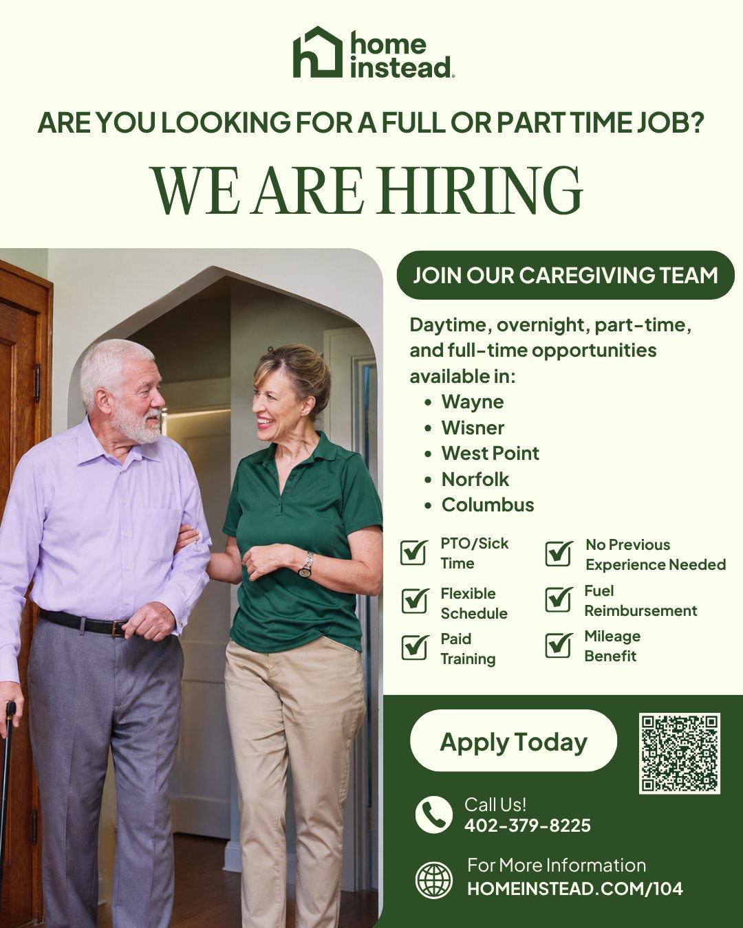 Home Instead Facebook ad: Looking for more than just a job?