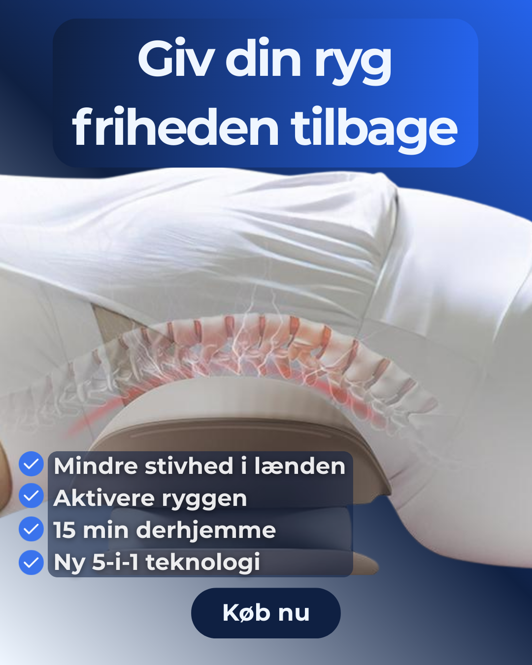 Zenoura Facebook ad: Slut med rygsmerter