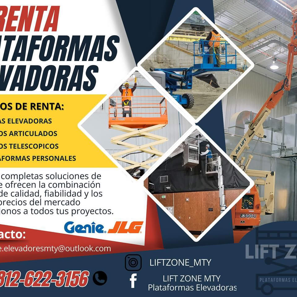 LIFT ZONE MTY - Plataformas Elevadoras Facebook ad: Cotiza con nosotros, contamos con los mejores precios…