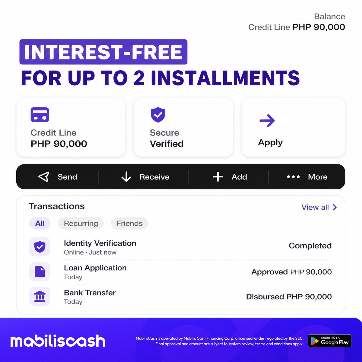Mabilis Cash.ph—online loan Facebook ad