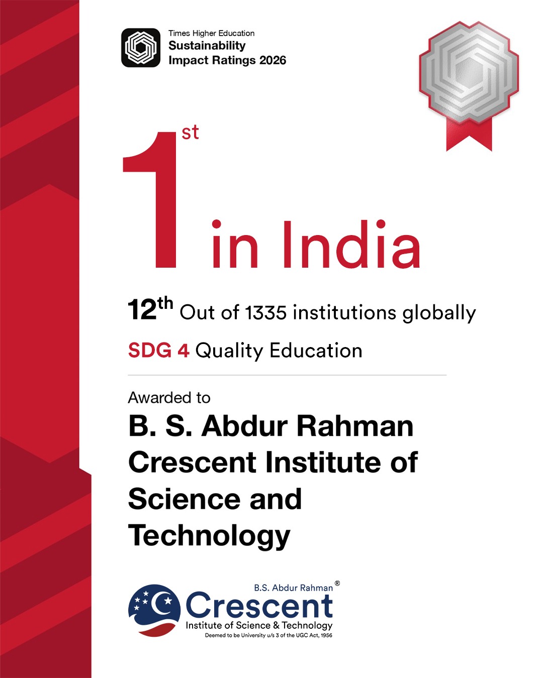 BSA Crescent Institute of Science and Technology Facebook ad