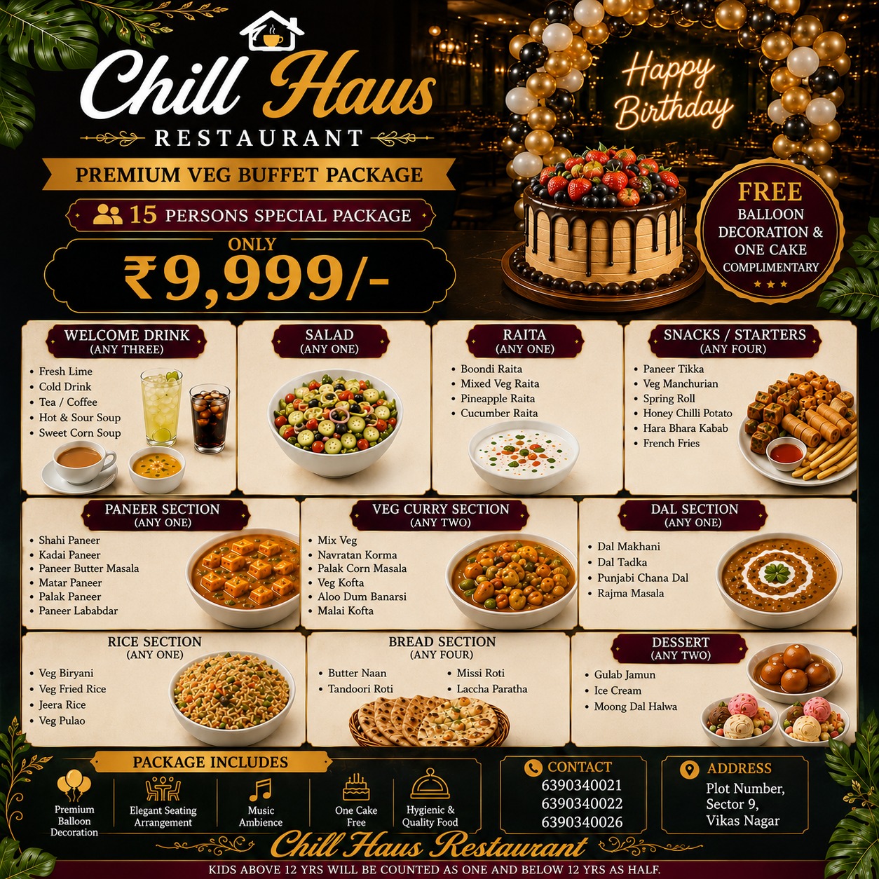 Chill Haus Resturant & Banquet Facebook ad