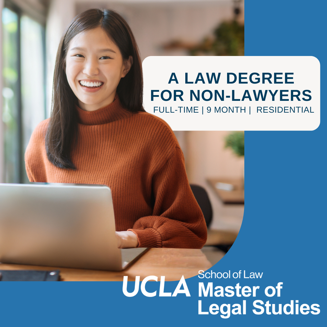 UCLA Law Master of Legal Studies Facebook ad: Master of Legal Studies