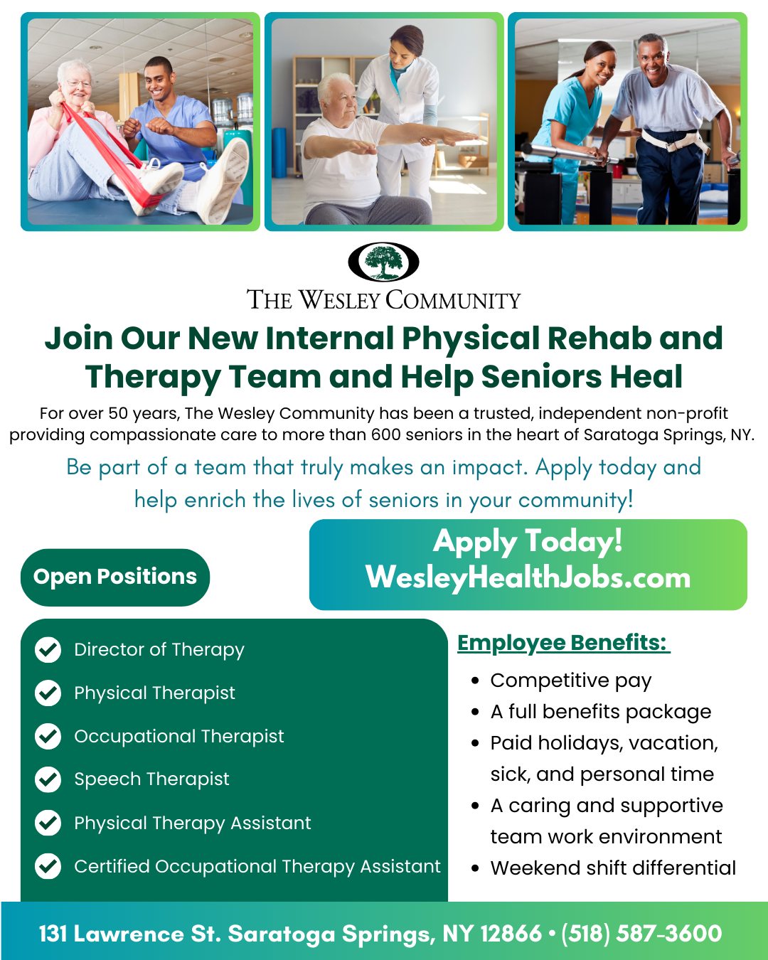 The Wesley Community Facebook ad: Looking for a rewarding career where you can…