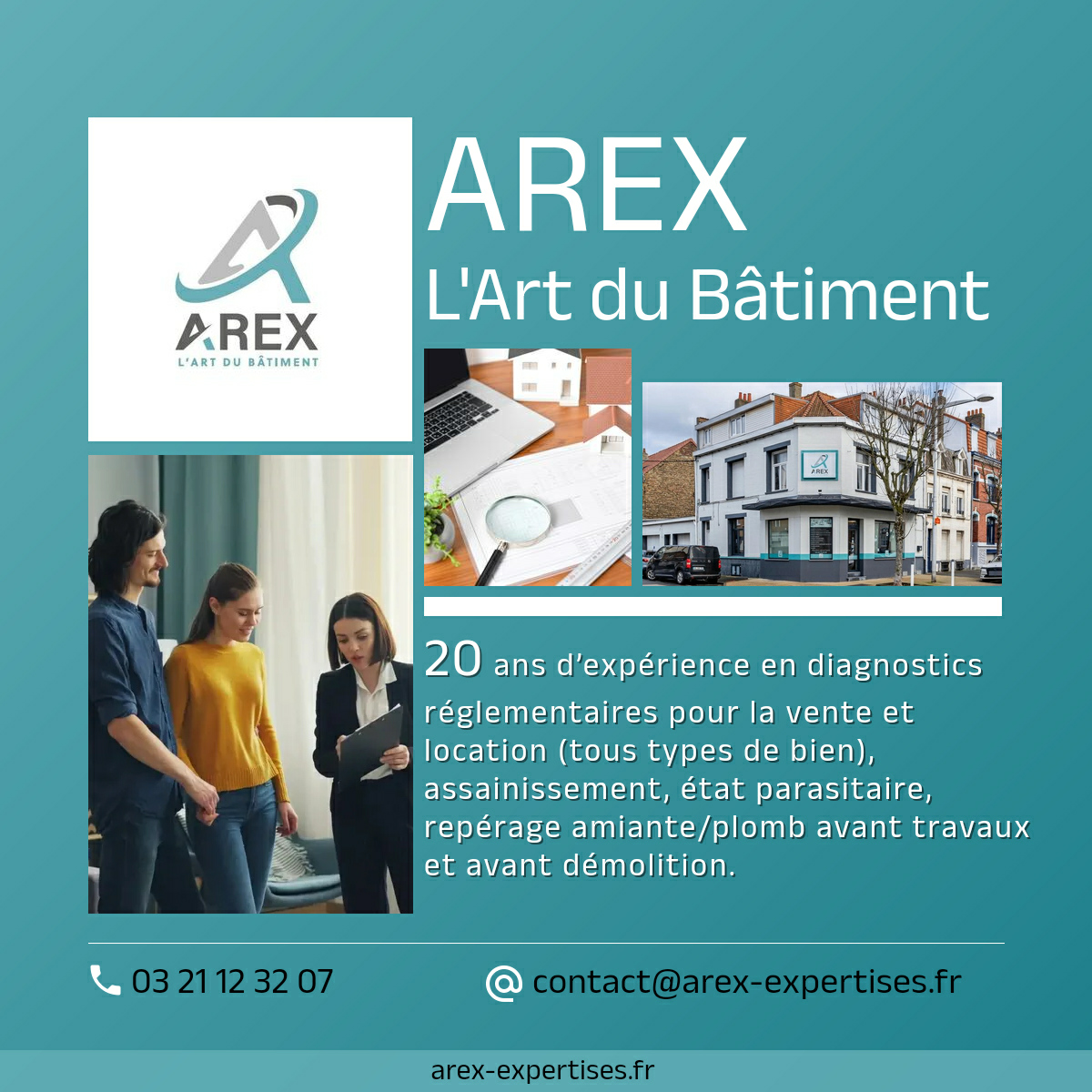 AREX - L'Art du Bâtiment Facebook ad: Arex Dunkerque - Diagnostic immobilier (adresse, horaires)