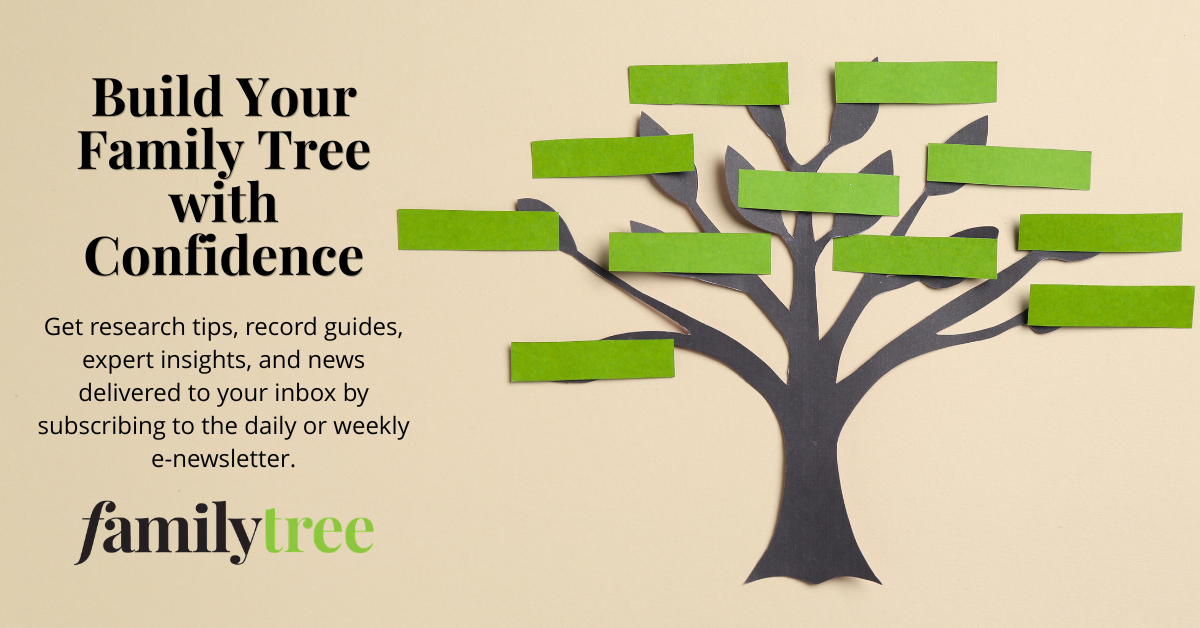 Family Tree Magazine U.S. Facebook ad from May 5, 2026