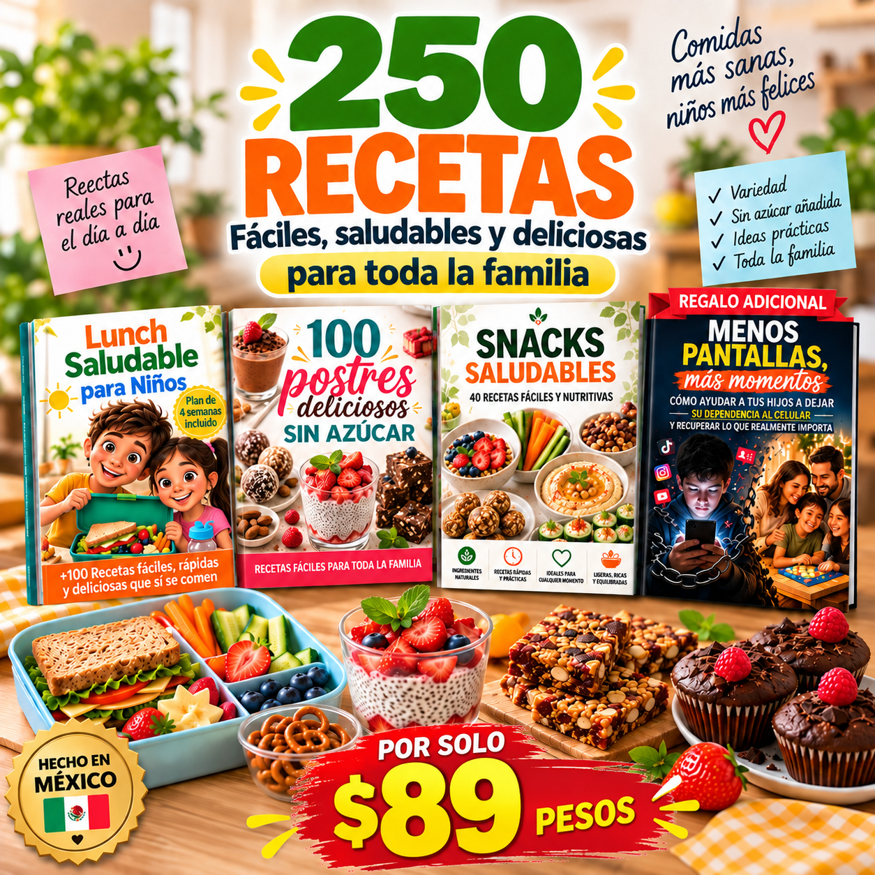 Dulce Modo on Facebook ad: ¿Se acabaron las ideas para preparar comidas saludables?
