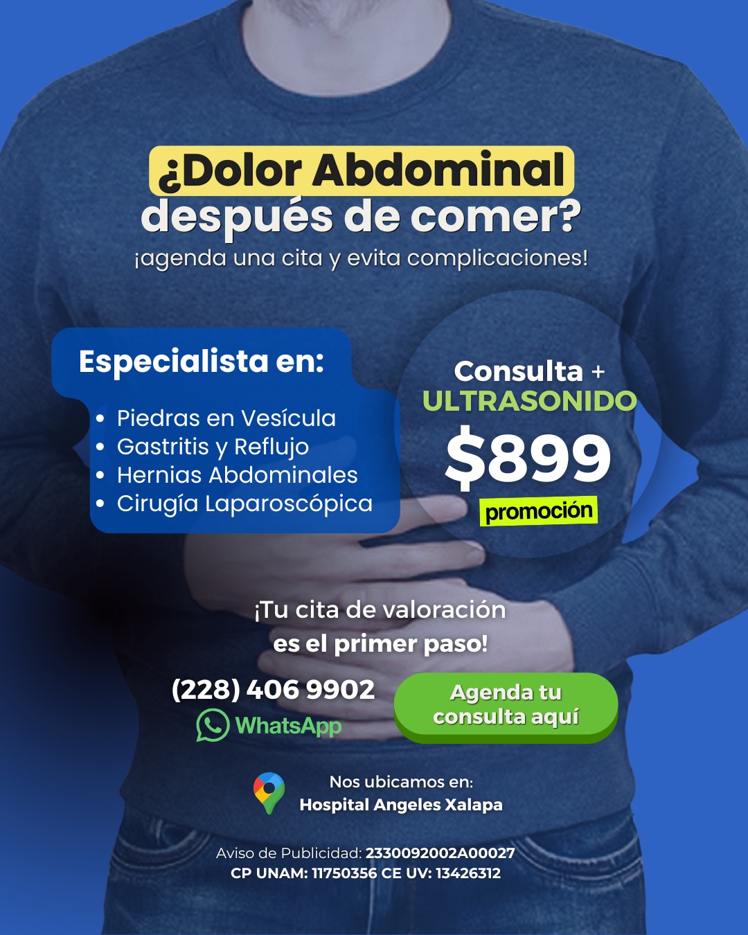 Dr. Daniel Balderas Anzures Facebook ad: ¡Hola Xalapa! ¿Sientes dolor o inflamación abdominal…