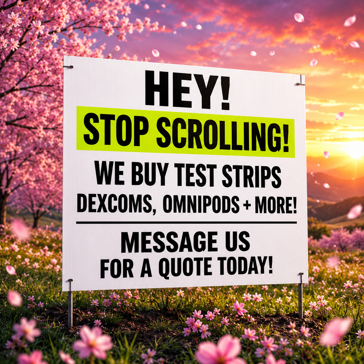 Cash For Diabetic Supplies Ohio Facebook ad