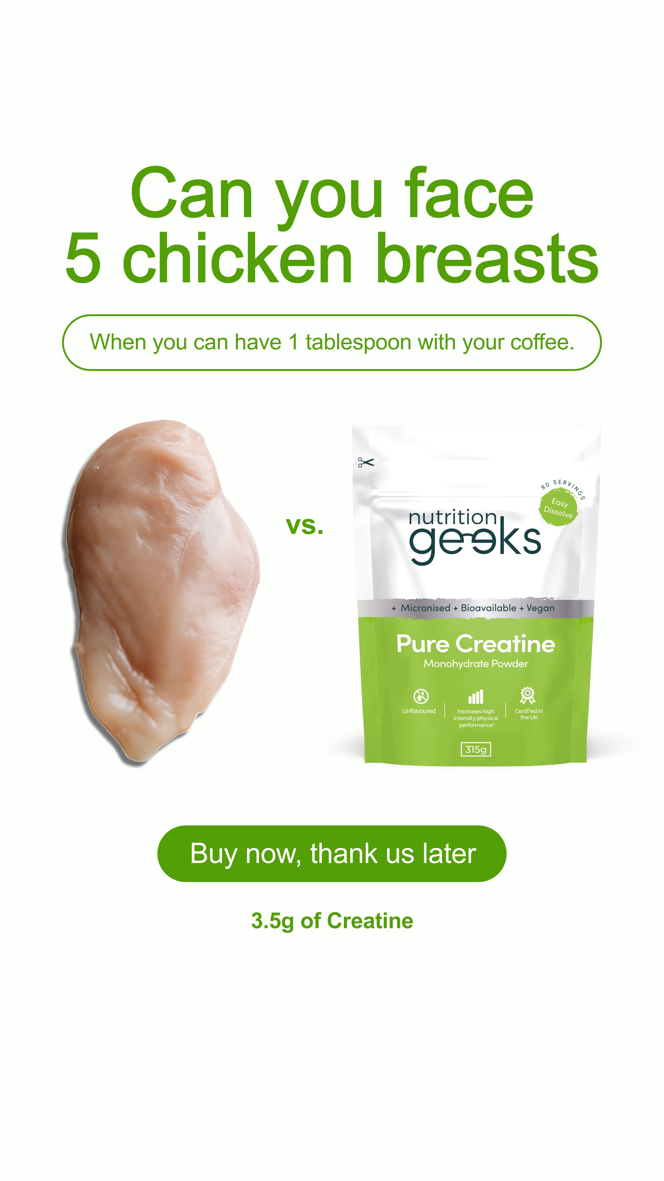 Nutrition Geeks Facebook ad