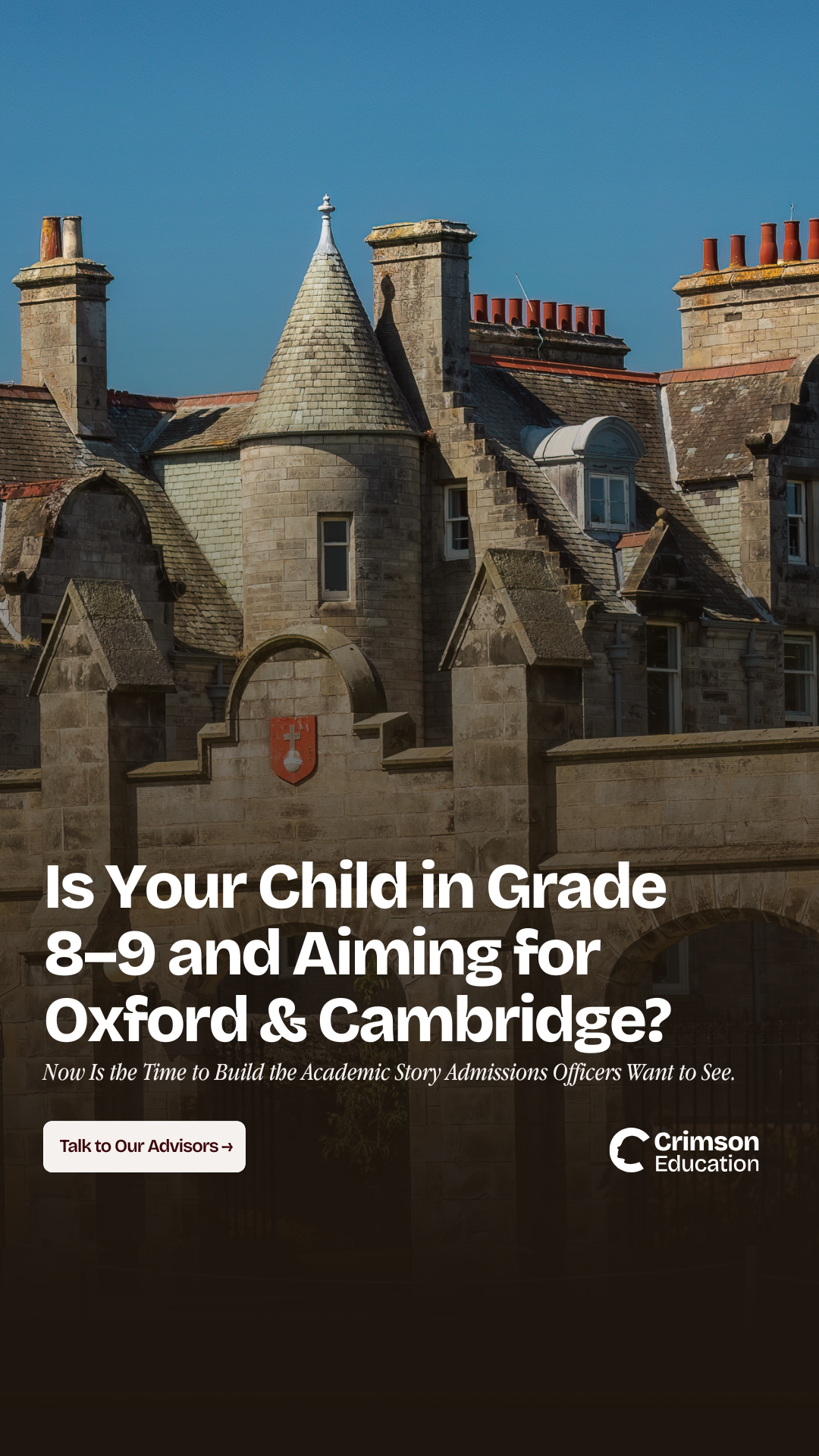 Crimson Education Facebook ad