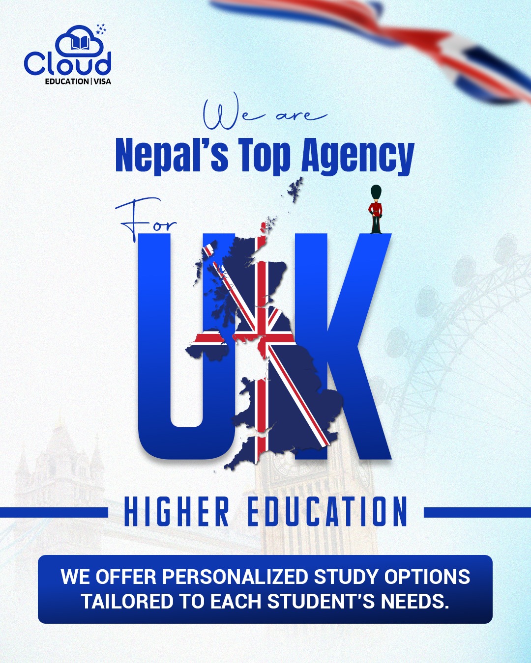 Cloud Education and Visa Services Facebook ad: Nepal’s Trusted UK Expert