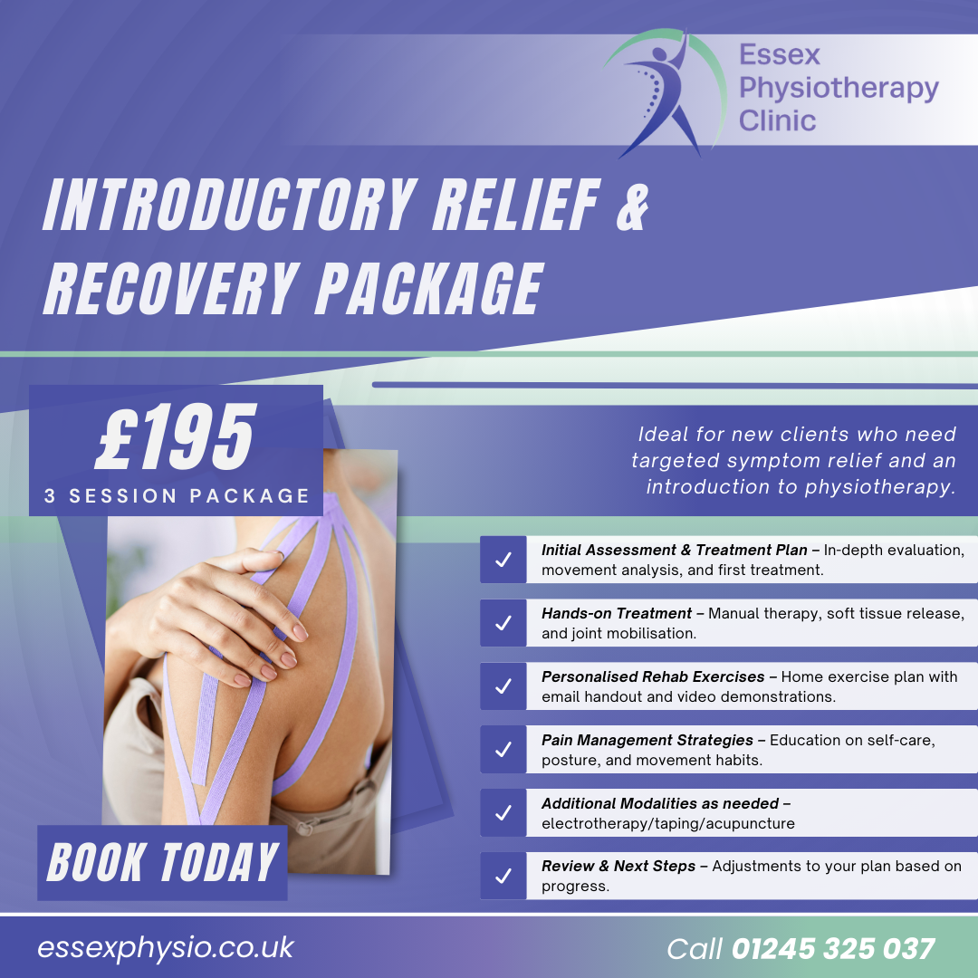 Essex Physiotherapy Clinic Ltd Facebook ad: Just £195 for 3 Expert-Led Sessions