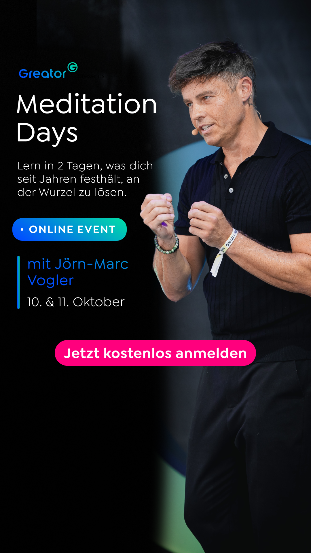 Greator Facebook ad: Loslassen, was dich zurückhält