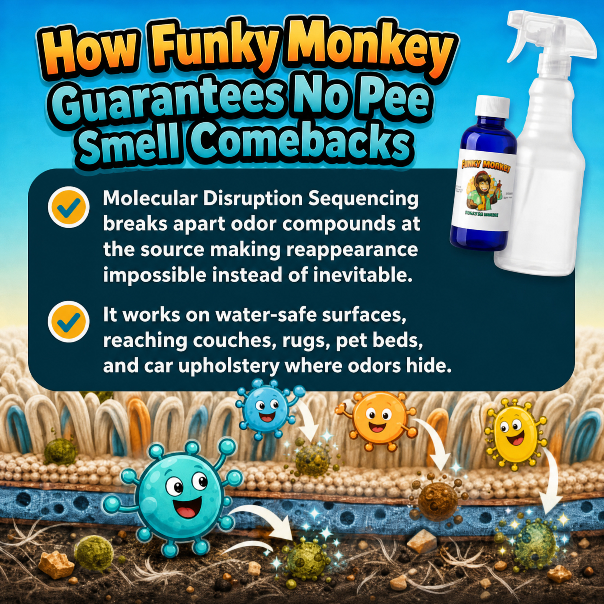Funky Monkey Facebook ad: The smell always returns