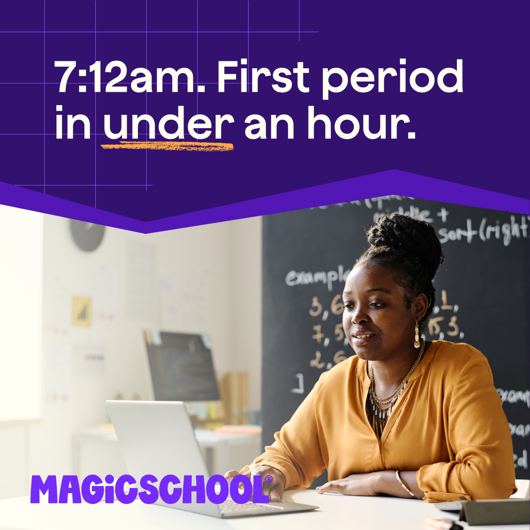 MagicSchool.ai Facebook ad: Your MagicSchool account is ready.