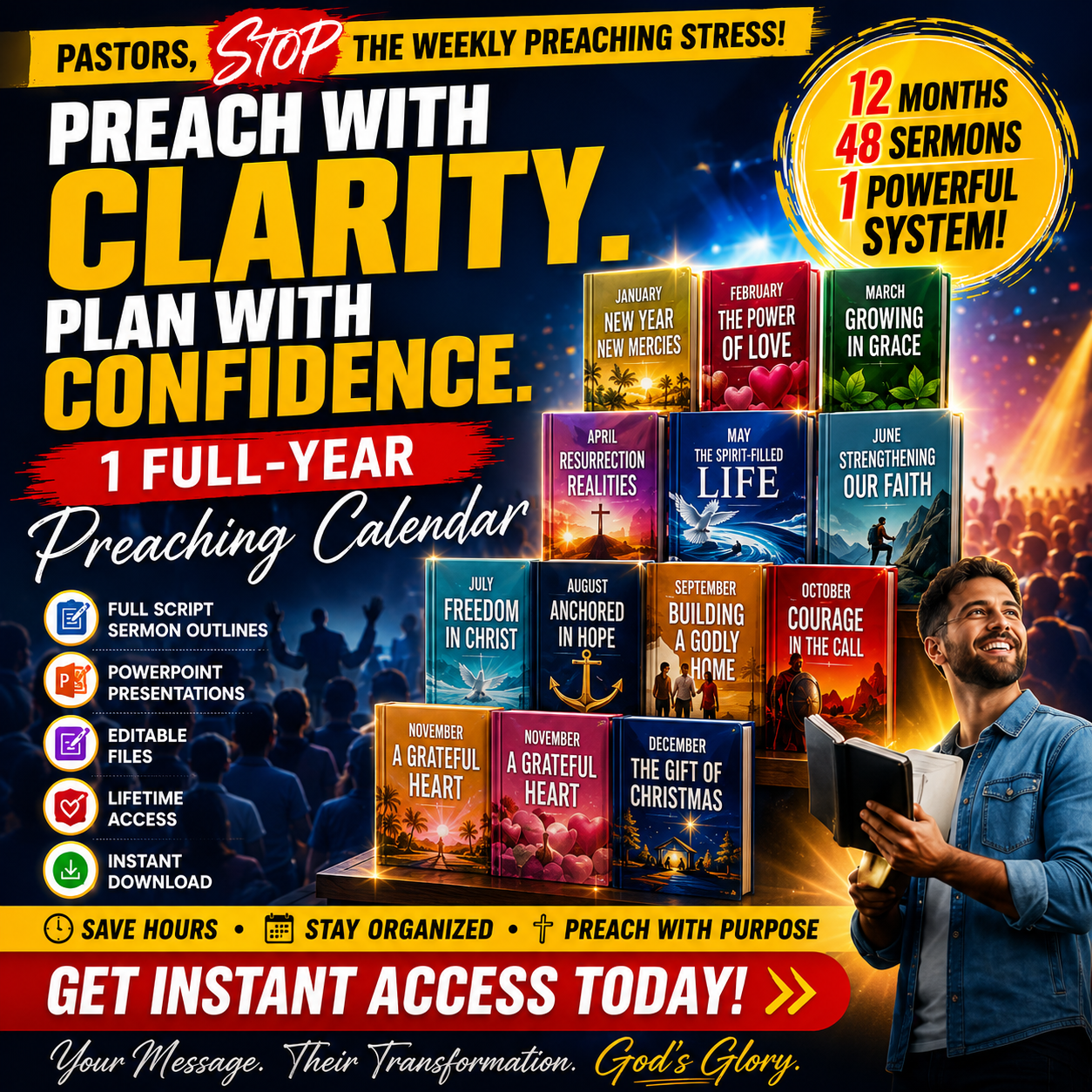 Thus Sayeth Facebook ad: Preach with Purpose, Not Pressure
