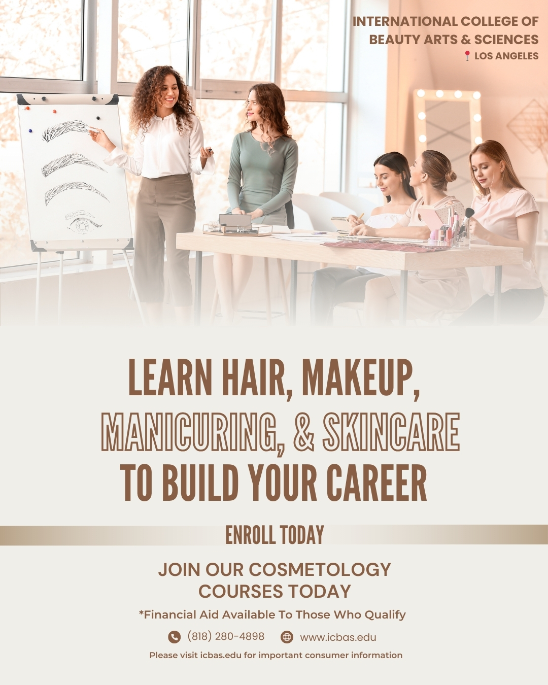 International College of Beauty Arts and Sciences Facebook ad