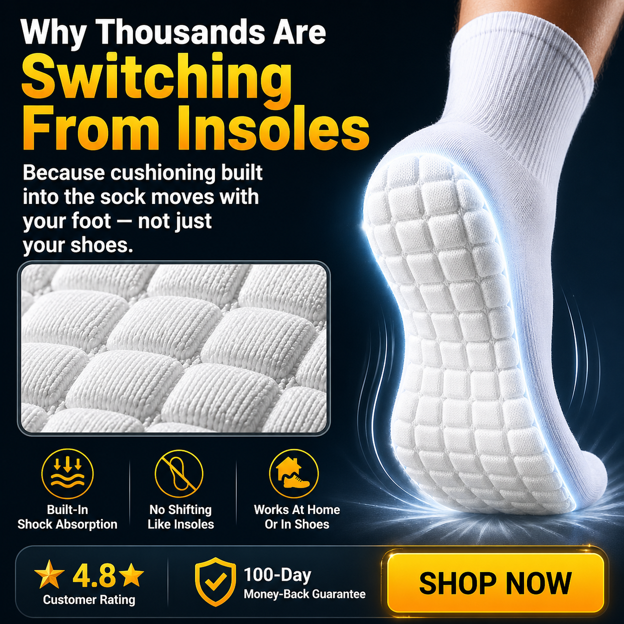Kya Lively M.D. Facebook ad: Shock-absorbing-socks/special-deal
