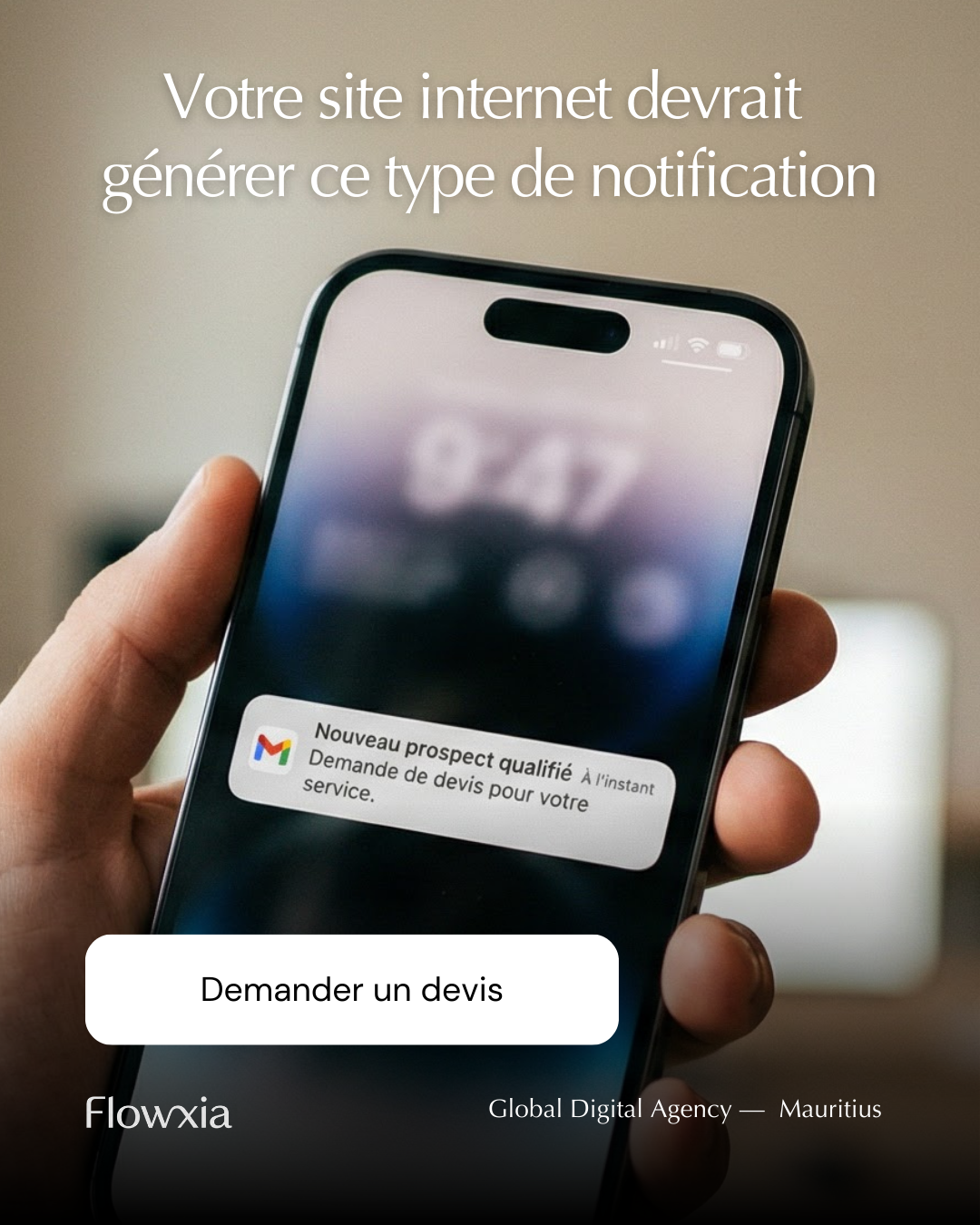 Flowxia - Agence Digitale à Maurice Facebook ad from Feb 19, 2026