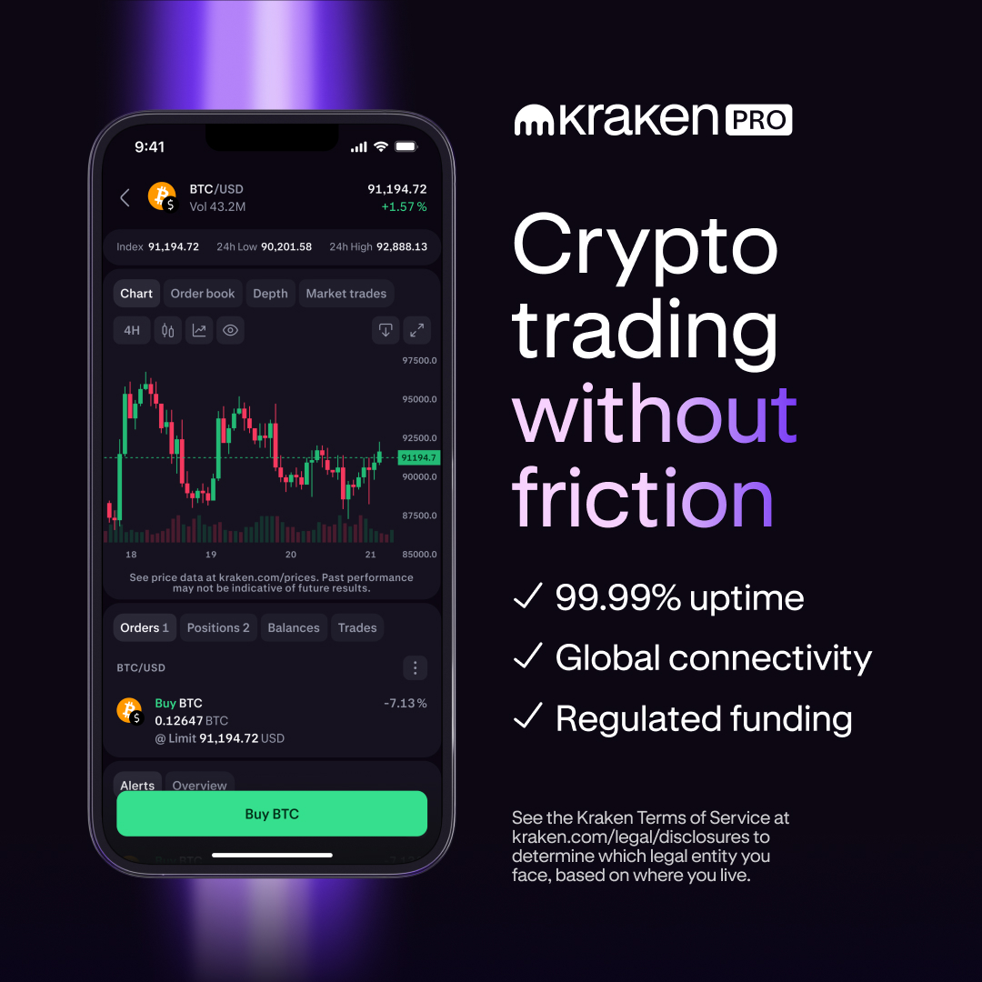 Kraken Digital Asset Exchange Facebook ad