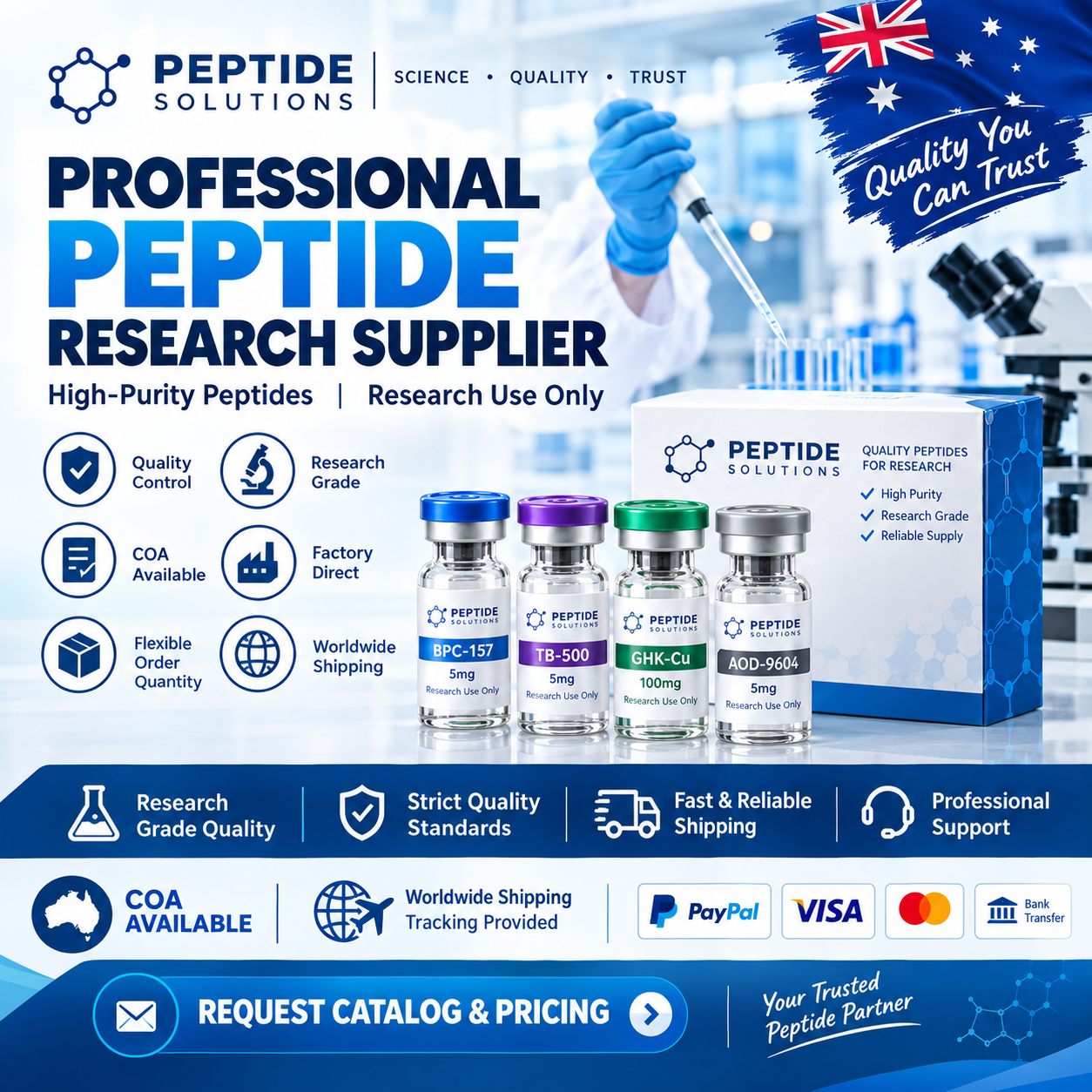 Masterfip Facebook ad: Direct supply from the laboratory/factory
