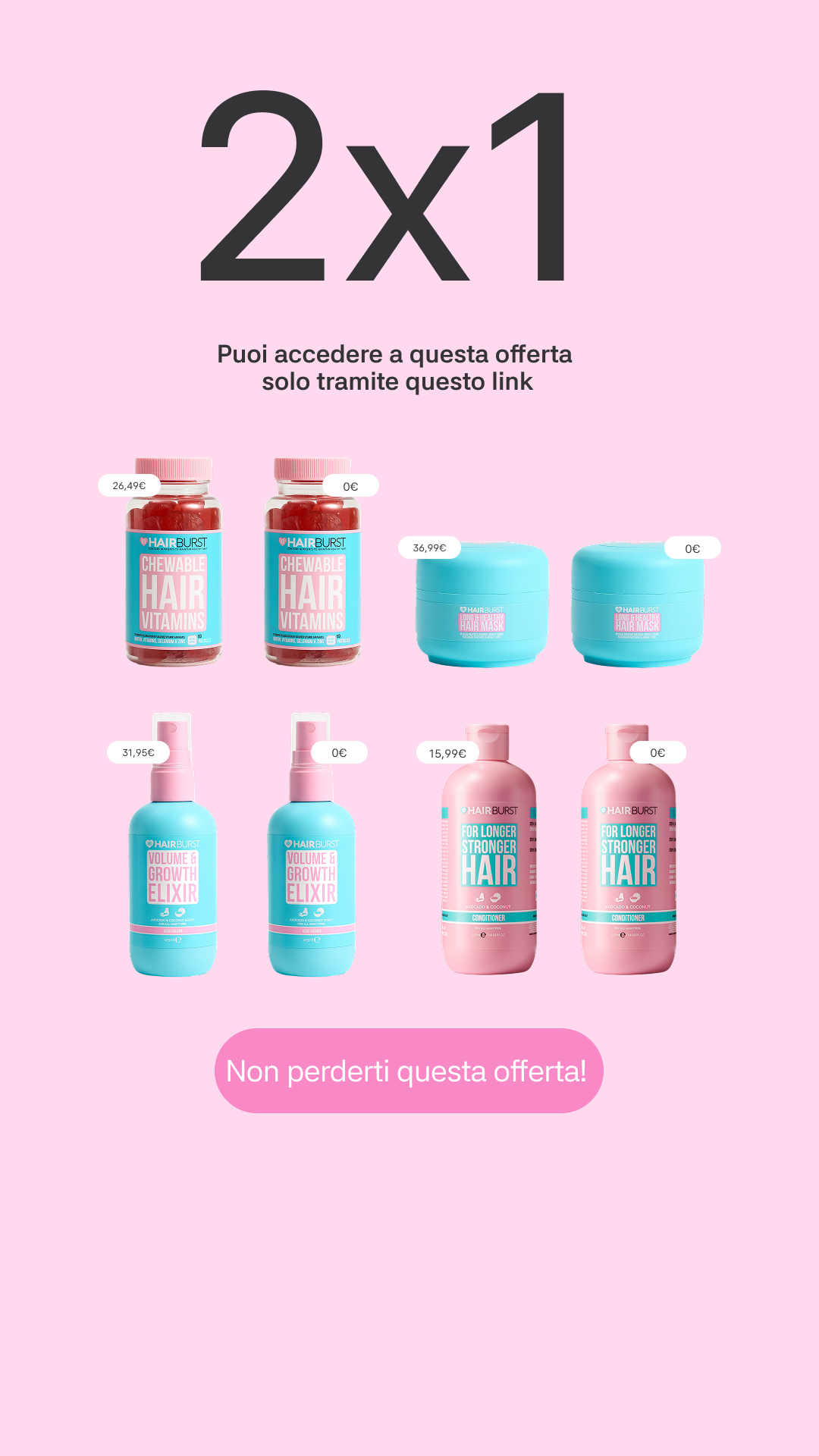 Hairburst Italia Facebook ad