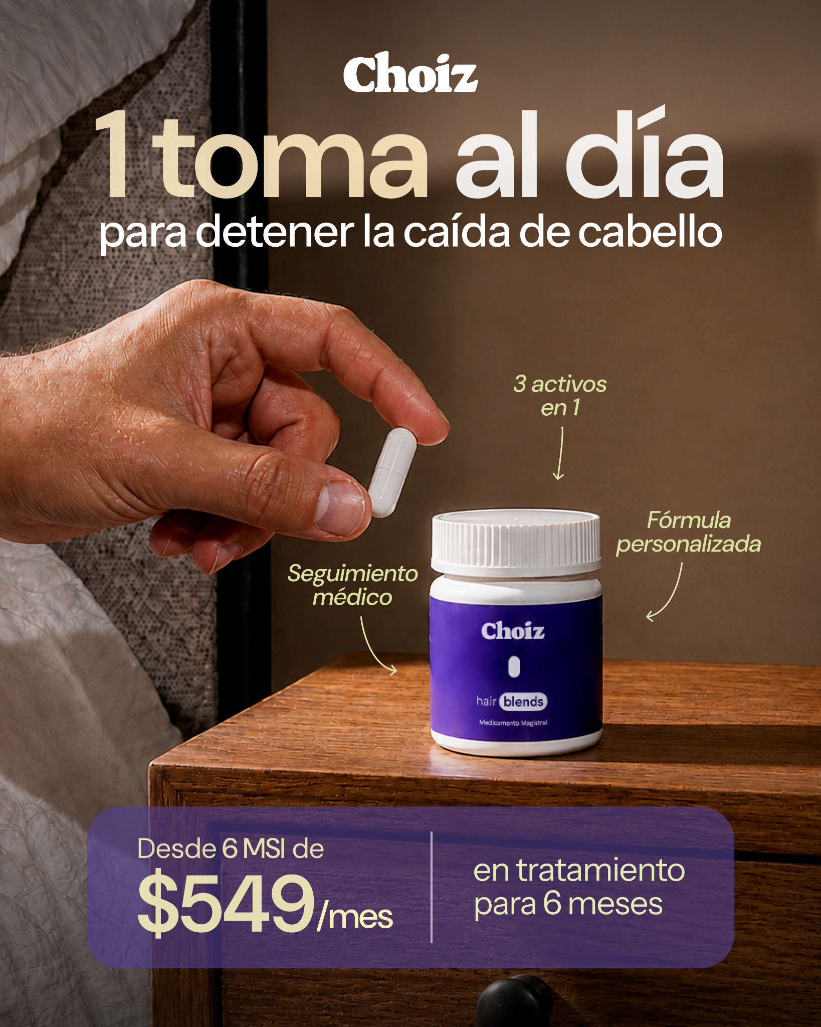 Choiz México Facebook ad: Una sola toma al día