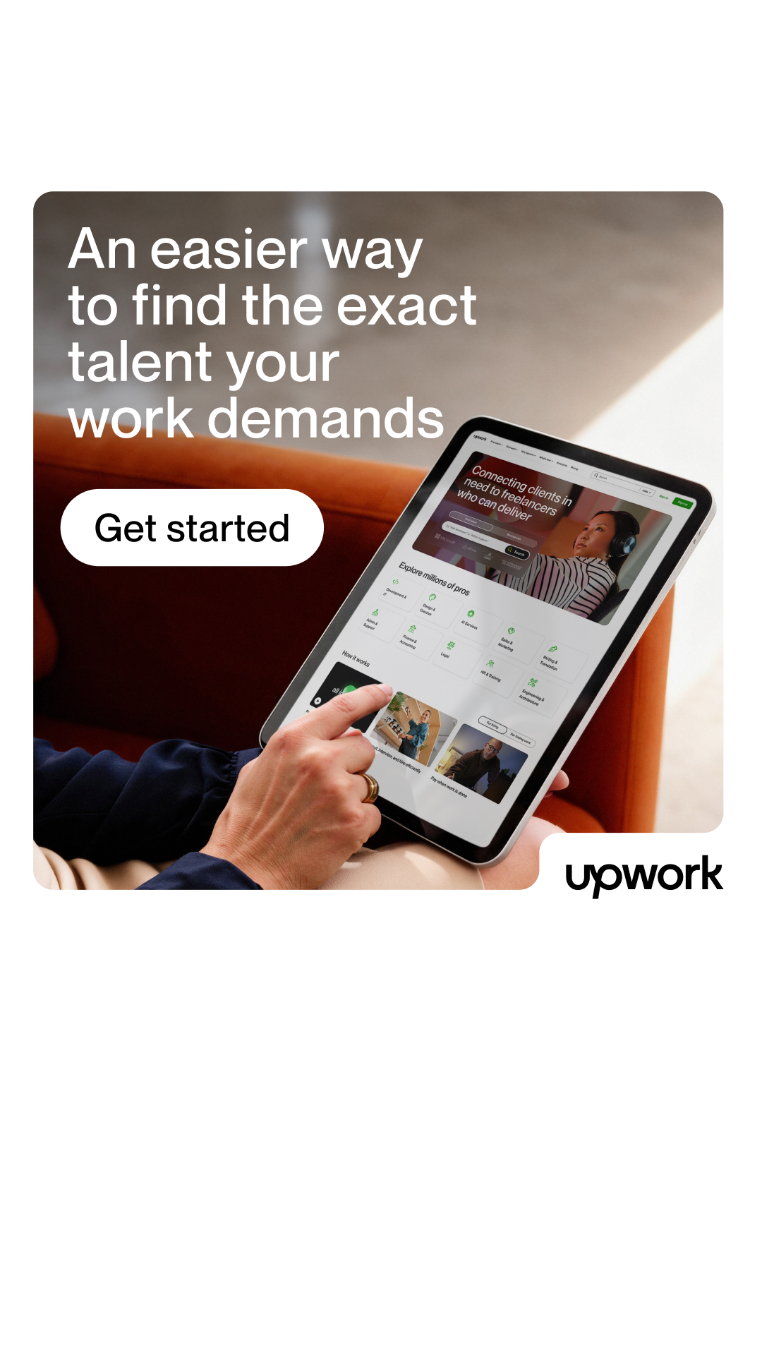 Upwork Facebook ad