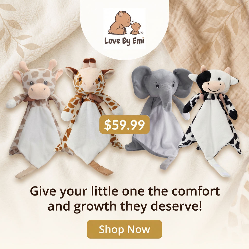 Love By Emi Facebook ad: Shop White Noise Plush Toys & Newborn Toys Australia |…