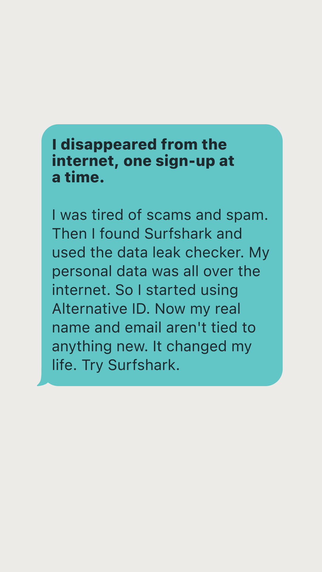 Surfshark Facebook ad