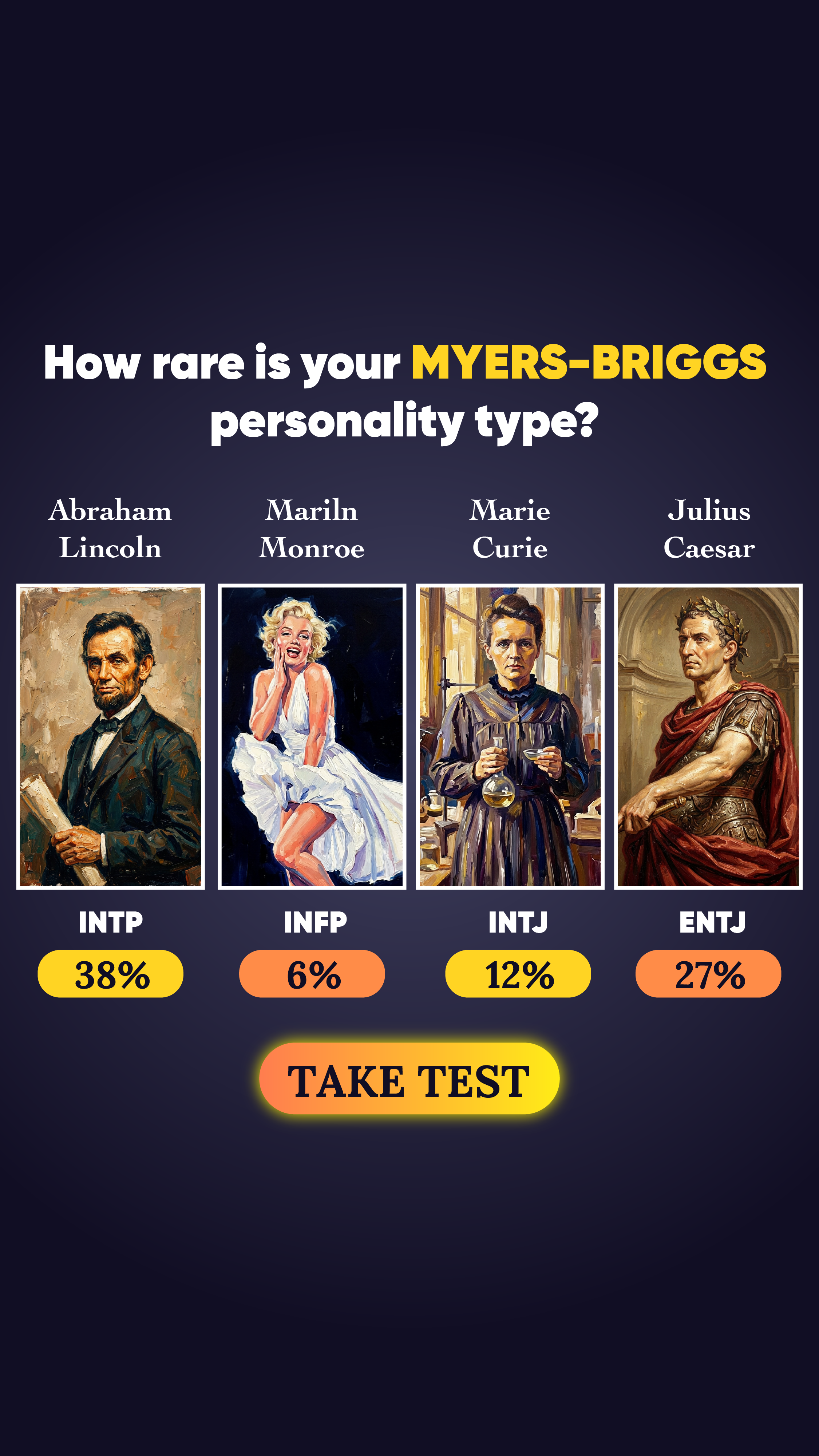 Personality Type Facebook ad