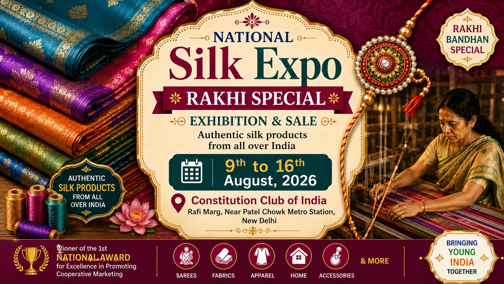 National Silk Expo Facebook ad: National Silk Expo - Direct weavers exhibition & sale