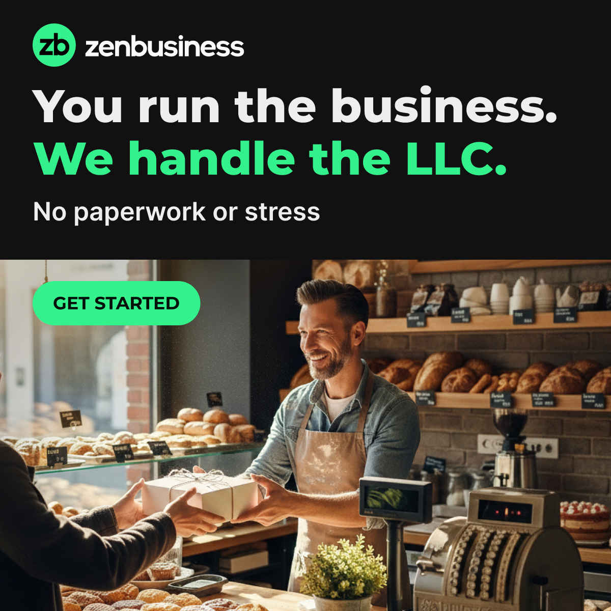 ZenBusiness Facebook ad