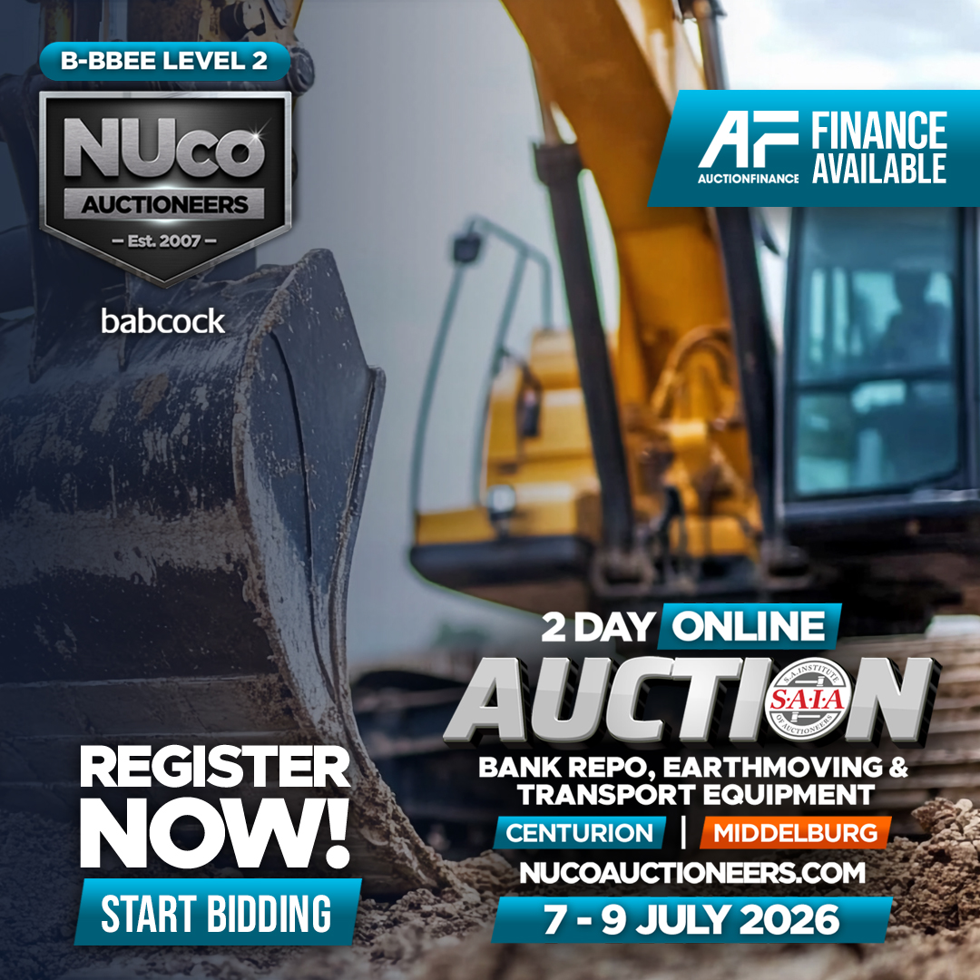 Nuco Auctioneers Facebook ad: We specialize in trucks, trailers, vehicles, earthmoving…