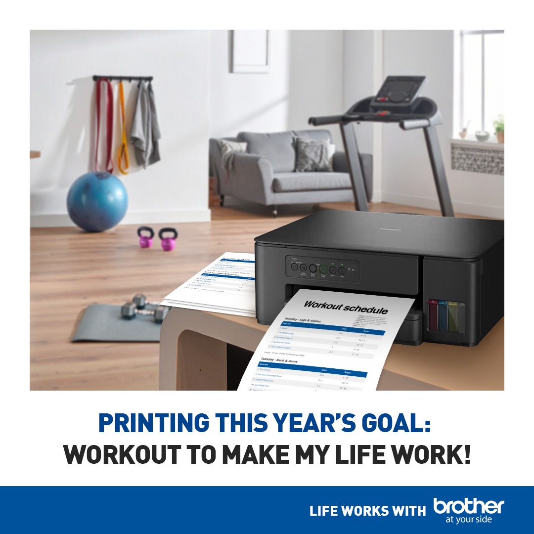 Brother Philippines Facebook ad: Set your fitness goals and print them into…