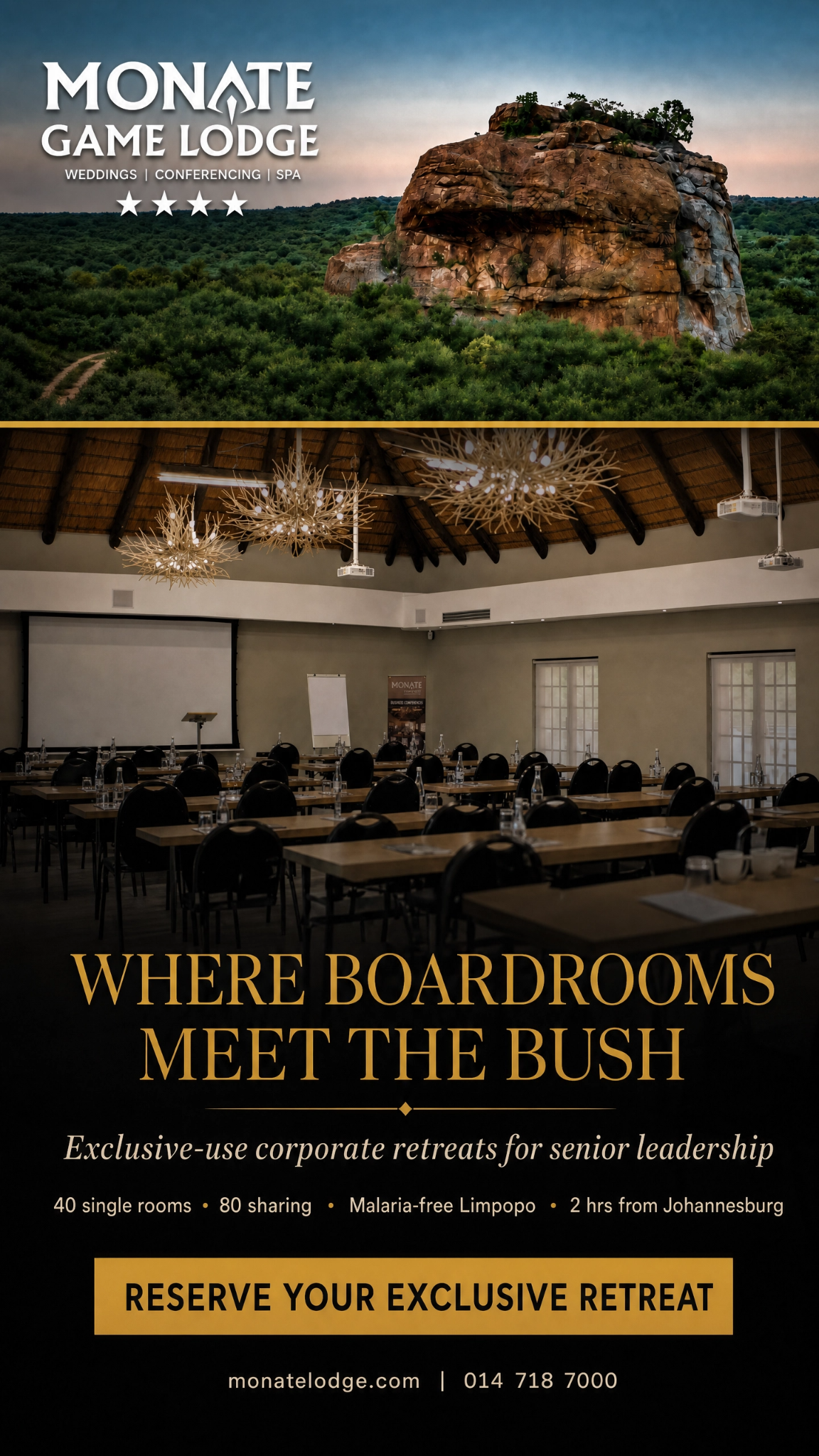 Monate Game Lodge Facebook ad