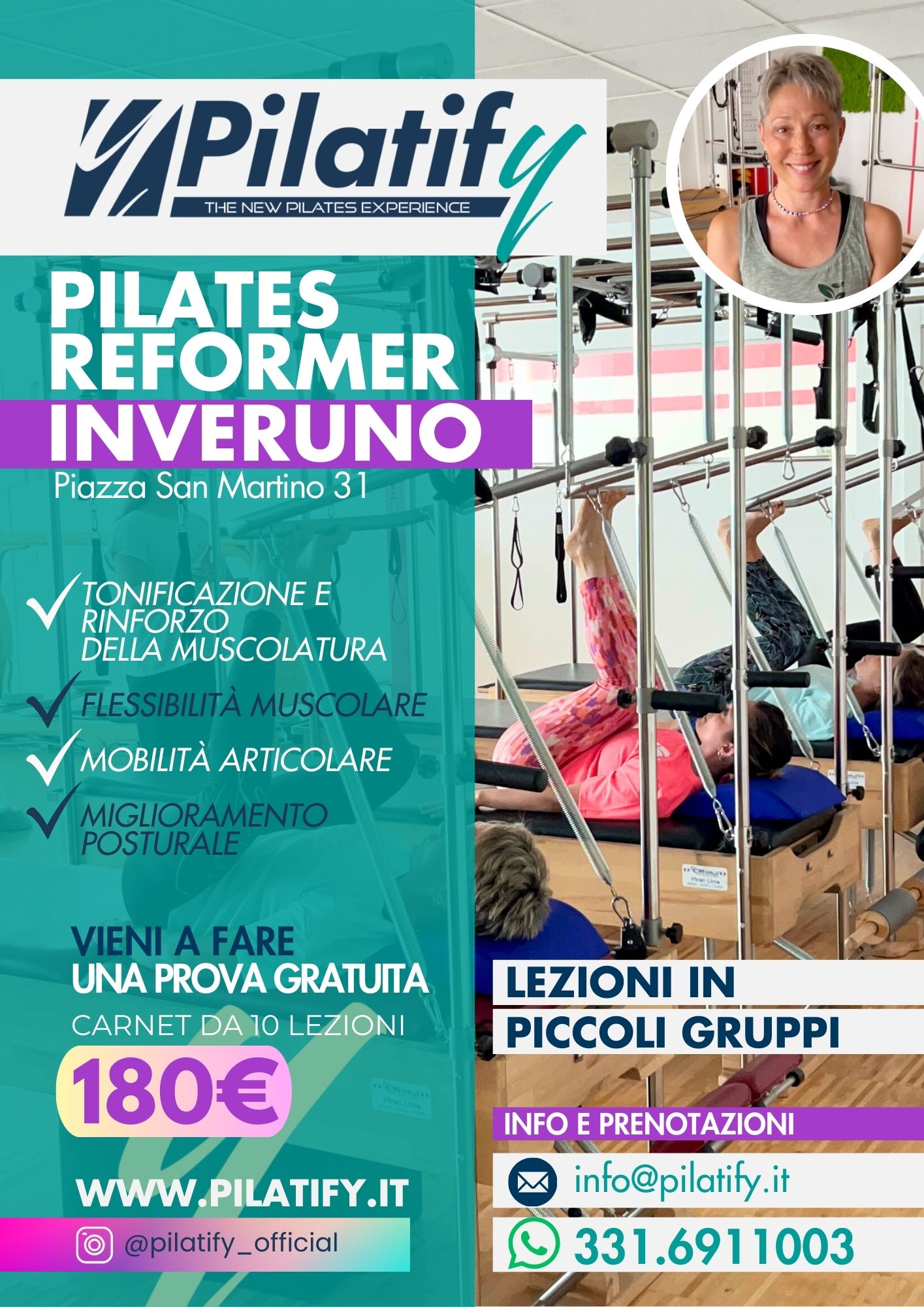 Pilatify Facebook ad: Pilates Reformer a Inveruno, vieni a fare una…