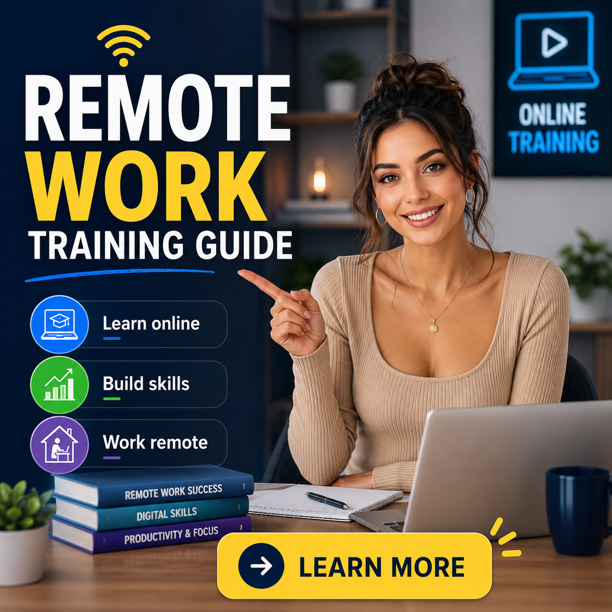 LifeFixer Facebook ad: Remote Work Training Guide