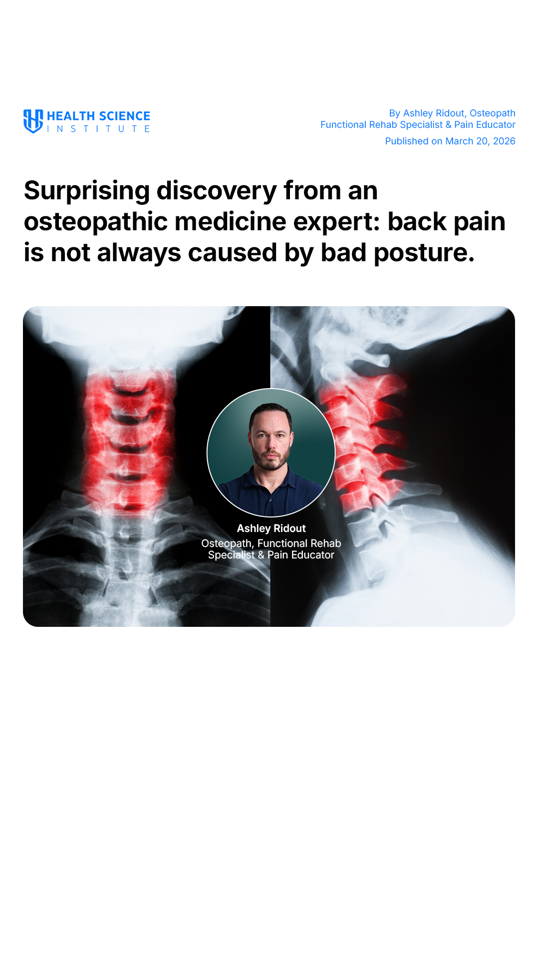 Ashley Ridout Osteopath Facebook ad
