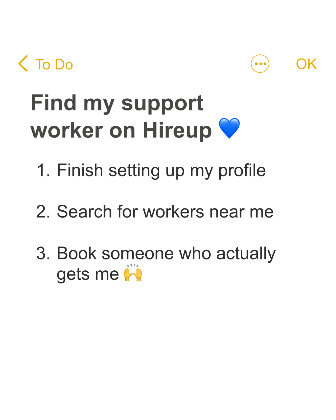 Hireup Facebook ad