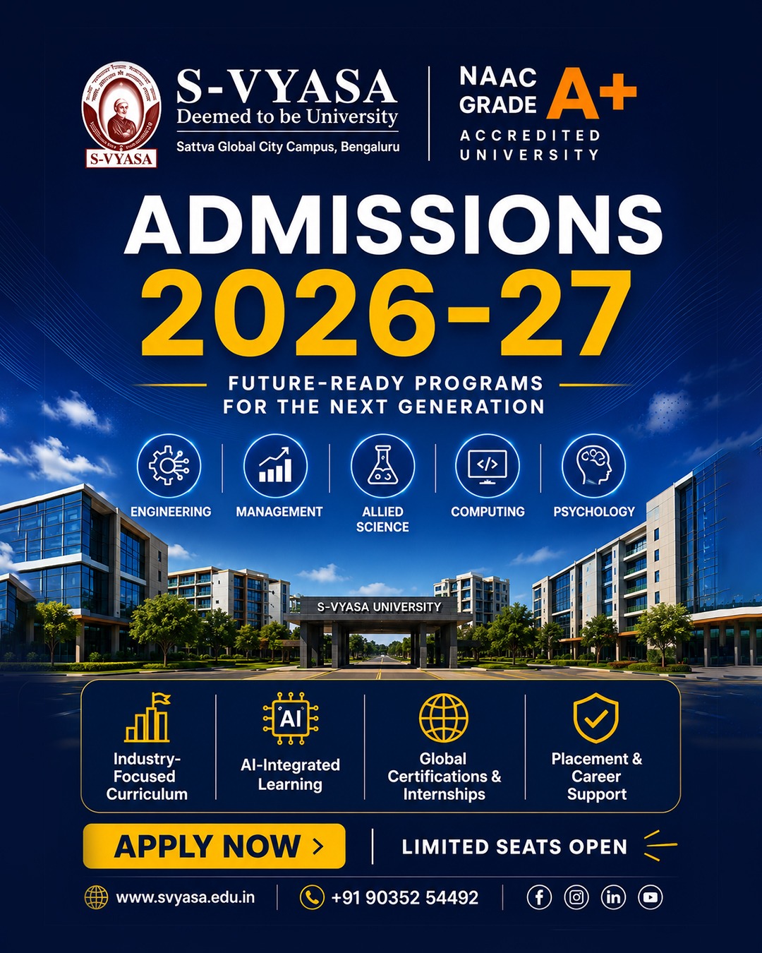 S-Vyasa Deemed to be University Facebook ad