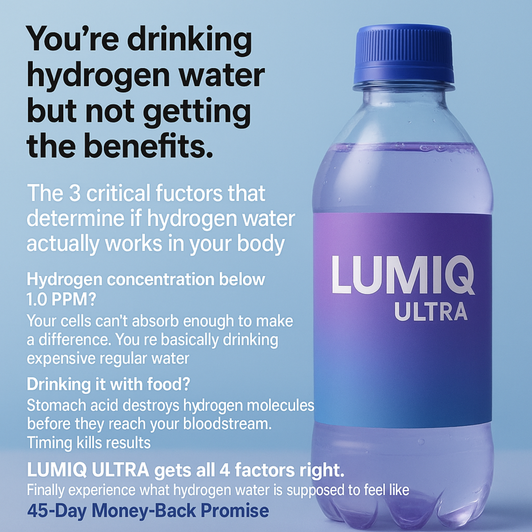 LUMIQ bottle Facebook ad