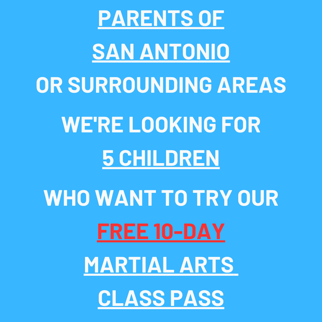 CKO SATx Facebook ad: Want a FREE 10-Day, Kids Martial Arts Class Pass?