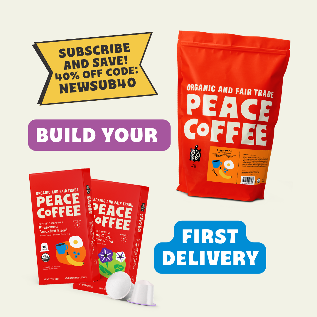 Peace Coffee Facebook ad