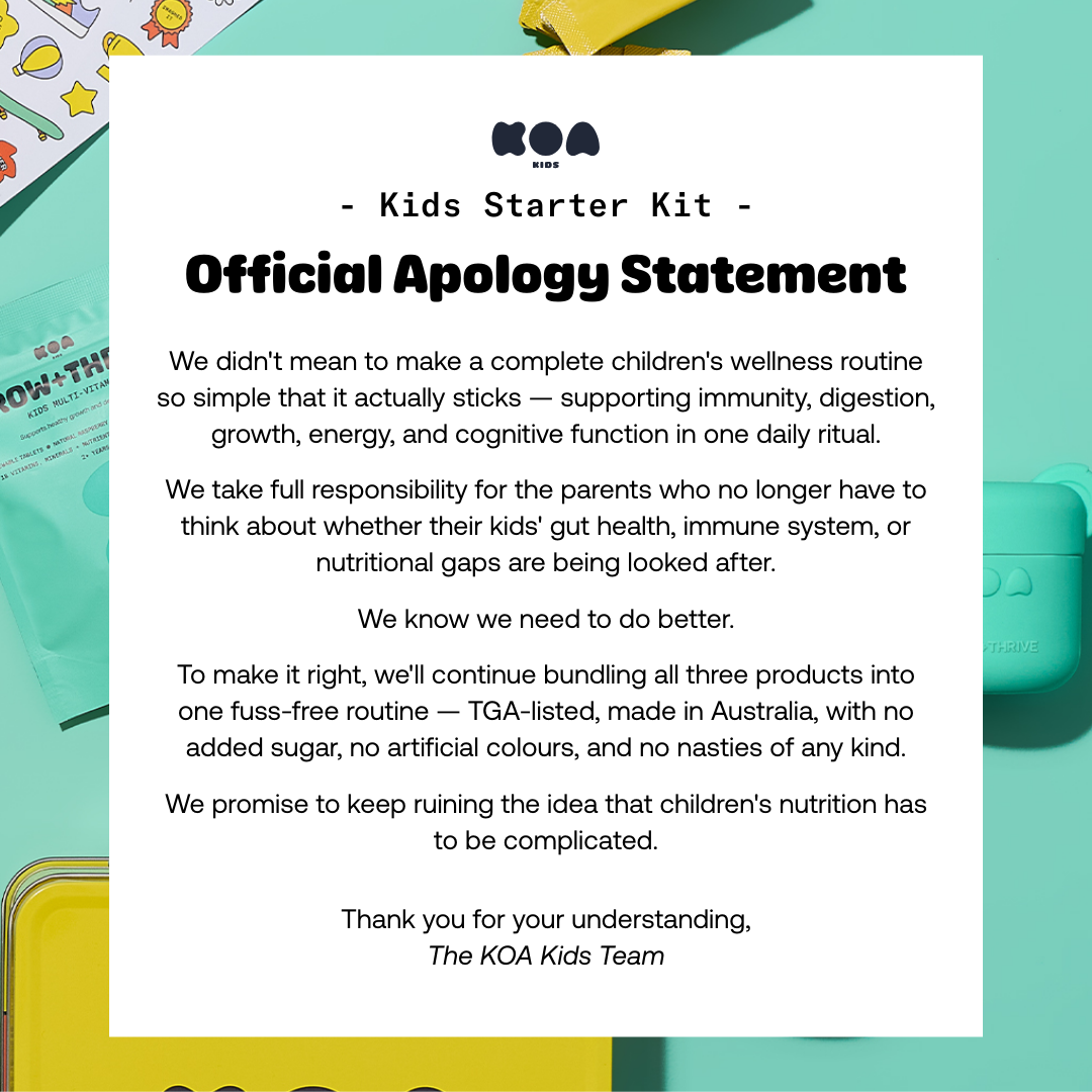 KOA Kids Australia Facebook ad: If you’ve ever looked at your child’s lunchbox…